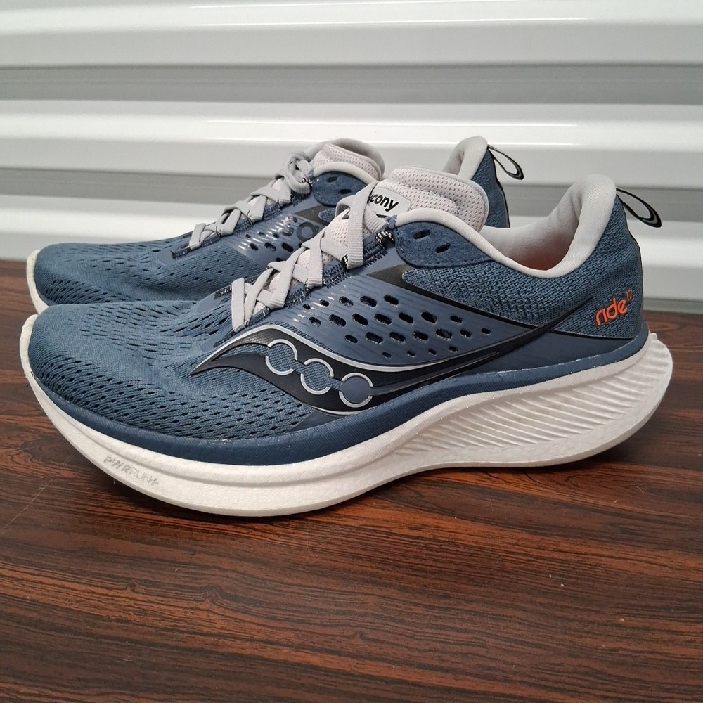 Saucony Ride 17 Mens 7 Shoes Blue Running Sneaker S20924-211 Walking Gym NICE!